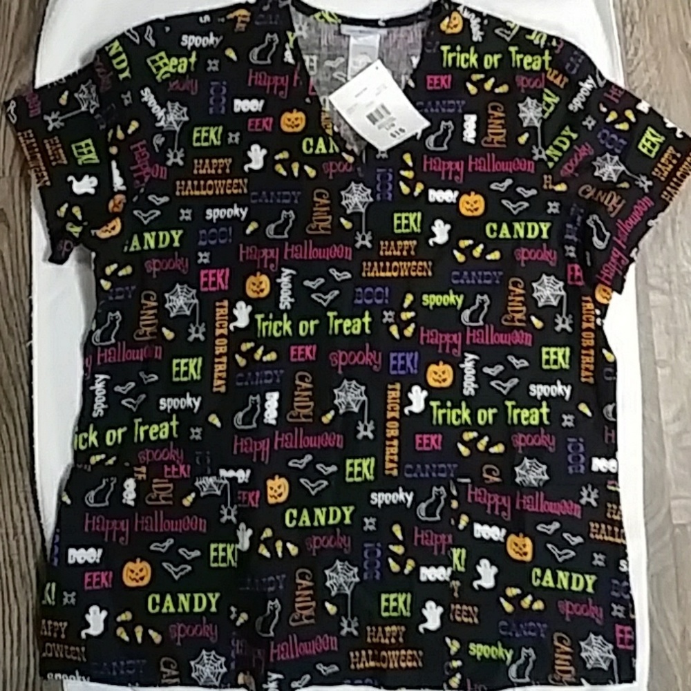 Halloween Scrub Top
